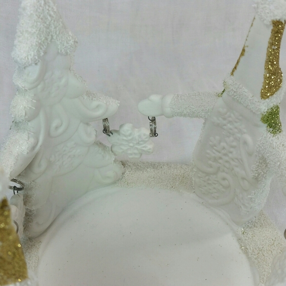 Yankee Candle SNOWMAN Large Jar HOLDER Trees - Picture 11 of 12